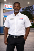 EXXON MEN'S SHORT SLEVE SHIRT WRINKLE FREE WITH EXXON LOGO