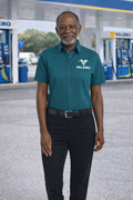 VALERO MEN'S SHORT SLEVE SHIRT WRINKLE FREE WITH VALERO LOGO